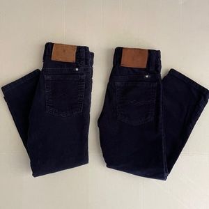 LUCKY BRAND Corduroy Pants COOPER SLIM Kids size 5 ~ 2 pair bundle